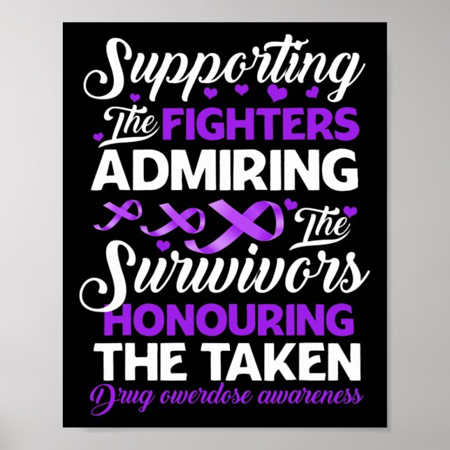 Fighters Honouring Taken Drug Overdose Awareness 3 Poster (Front)