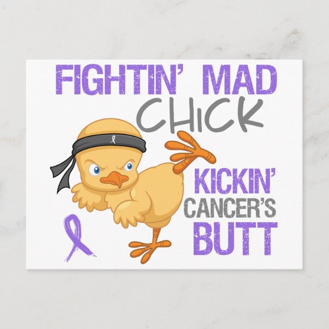Fightin Chick Hodgkin's Disease Postcard (Front)