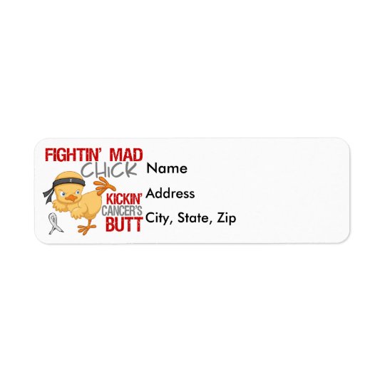 Fightin Chick Lung Cancer Return Address Label