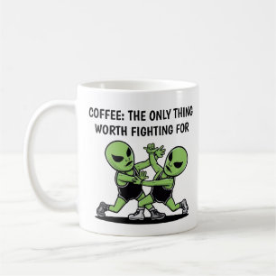 Fighting Aliens Coffee Mug