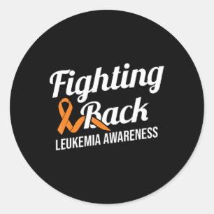 Fighting Back Leukaemia Awareness Leukaemia Cancer Classic Round Sticker
