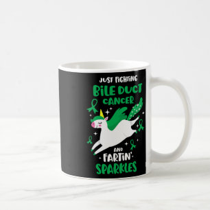 Fighting Bile Duct Cancer Quote Farting Unicorn Aw Coffee Mug