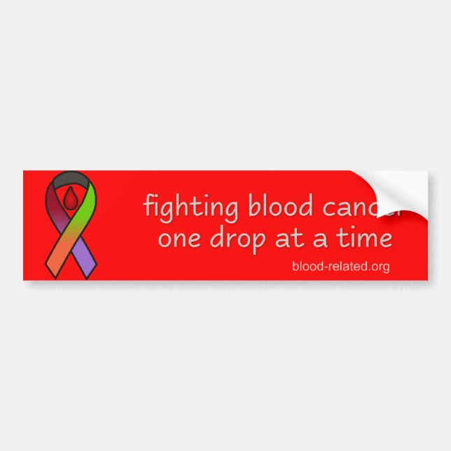 Fighting blood cancer bumper sticker (Front)