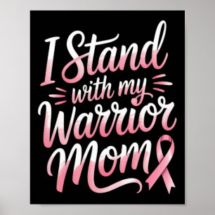 Fighting Breast Cancer Men Kids Son. Breast Cancer Poster