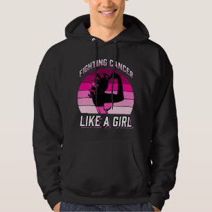 Fighting Cancer Like A Girl Breast Cancer Warrior  Hoodie