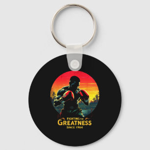 Fighting For Greatness Black History Month Boxing Keychain