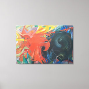 Fighting Forms (1914) by Franz Marc Canvas Print