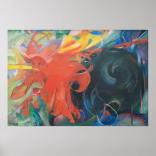 Fighting Forms (1914) by Franz Marc Poster