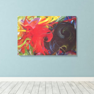 Fighting Forms by Franz Marc, Vintage Fine Art Canvas Print