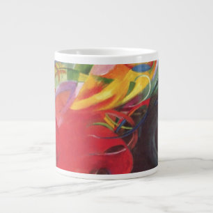 Fighting Forms by Franz Marc, Vintage Fine Art Large Coffee Mug