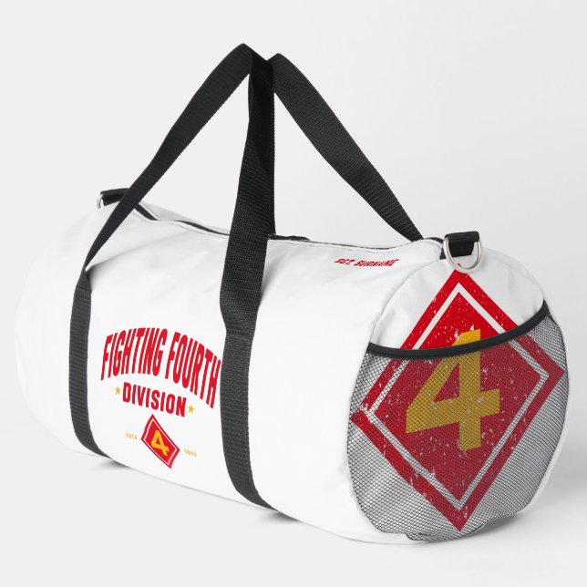 Fighting Fourth - 4th Marine Division Custom Duffle Bag (Right Corner)