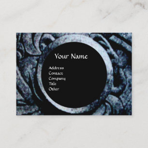 FIGHTING GRYPHONS MONOGRAM black white grey pearl Business Card