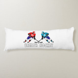 Fighting hockey players body pillow