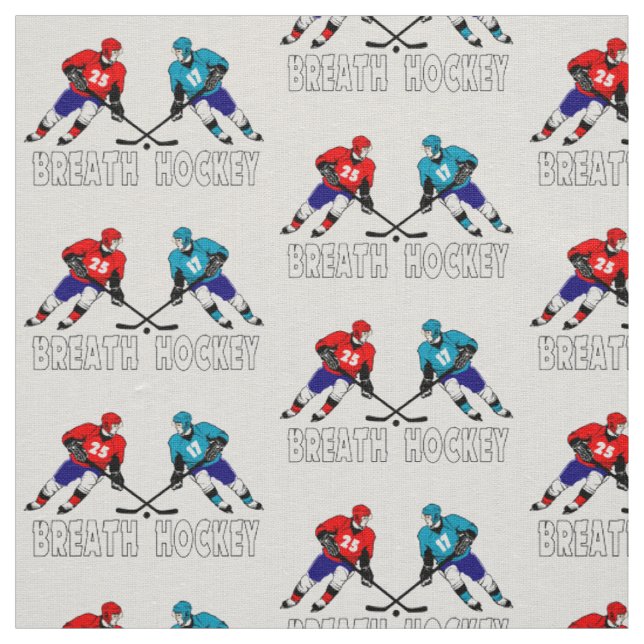 Fighting hockey players fabric (Swatch)