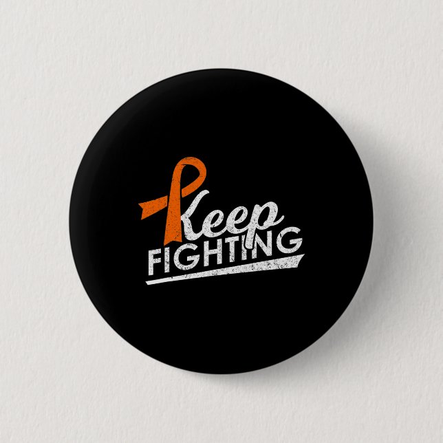 Fighting Leukaemia Multiple Sclerosis Warrior Awar 2 Inch Round Button (Front)