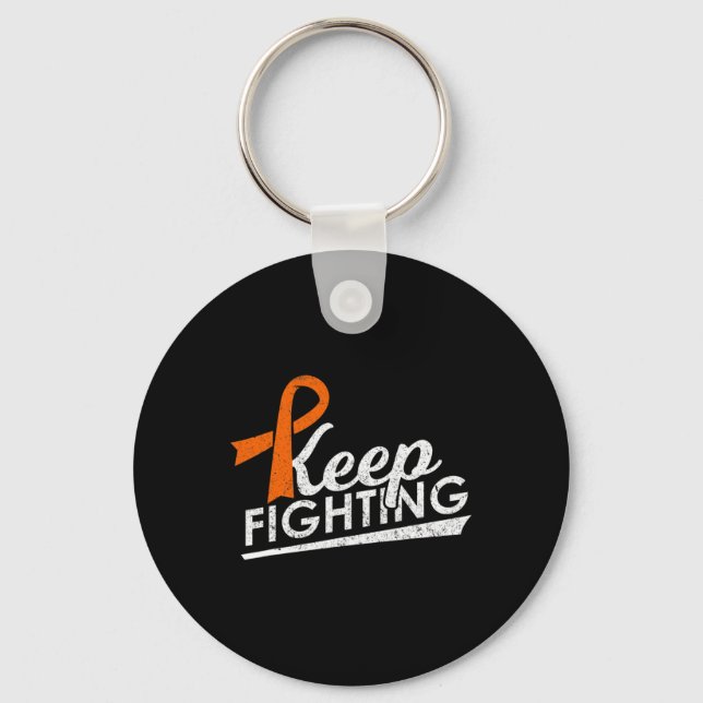 Fighting Leukaemia Multiple Sclerosis Warrior Awar Keychain (Front)