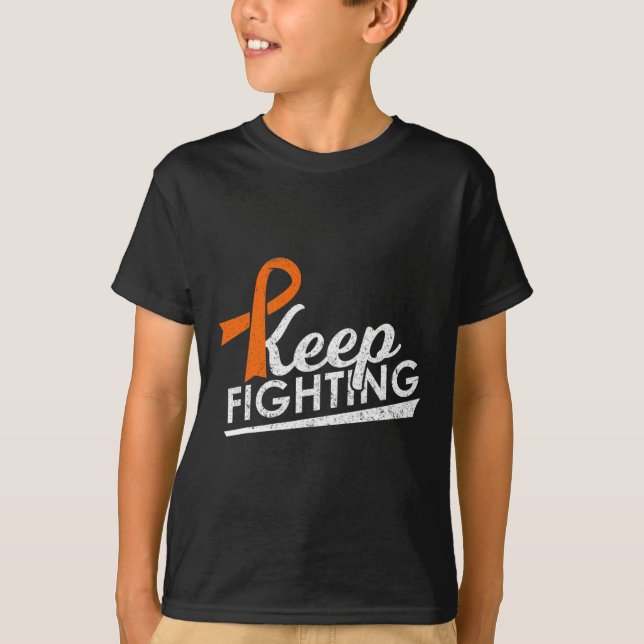 Fighting Leukaemia Multiple Sclerosis Warrior Awar T-Shirt (Front)