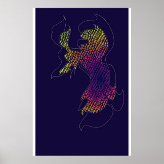 Fighting Lion Poster