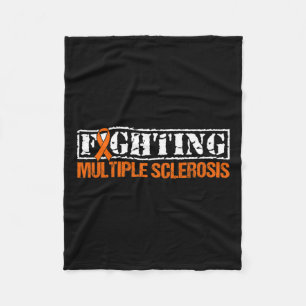 Fighting Ms Multiple Sclerosis Awareness 1  Fleece Blanket