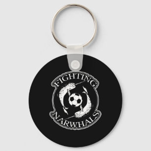 Fighting Narwhals Soccer Keychain