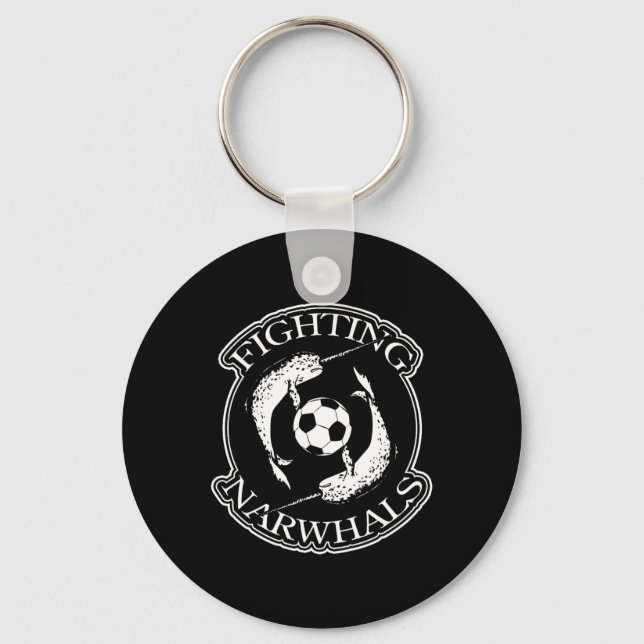 Fighting Narwhals Soccer  Keychain (Front)