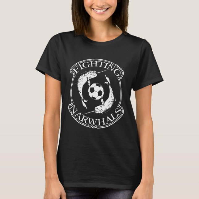 Fighting Narwhals Soccer  T-Shirt (Front)
