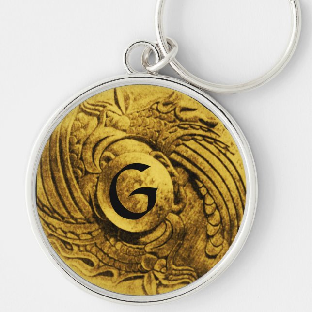 FIGHTING OF GRYPHONS MONOGRAM KEYCHAIN (Front)