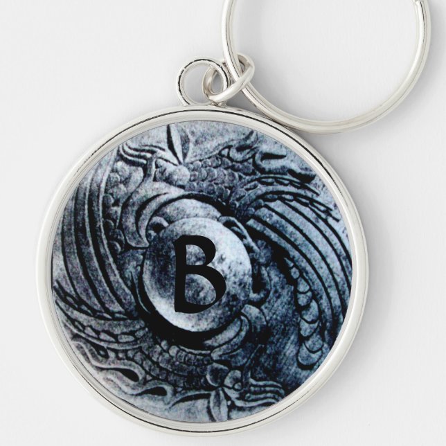 FIGHTING OF GRYPHONS MONOGRAM KEYCHAIN (Front)