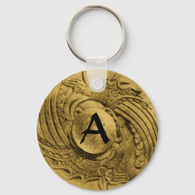 FIGHTING OF GRYPHONS MONOGRAM KEYCHAIN (Front)
