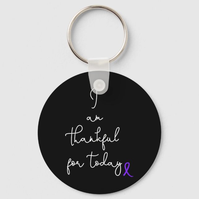 Fighting Pancreatic Cancer Product Gift Byttle Thr Keychain (Front)