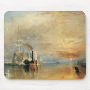 Fighting Temeraire by Joseph Turner, Maritime Art Mouse Pad