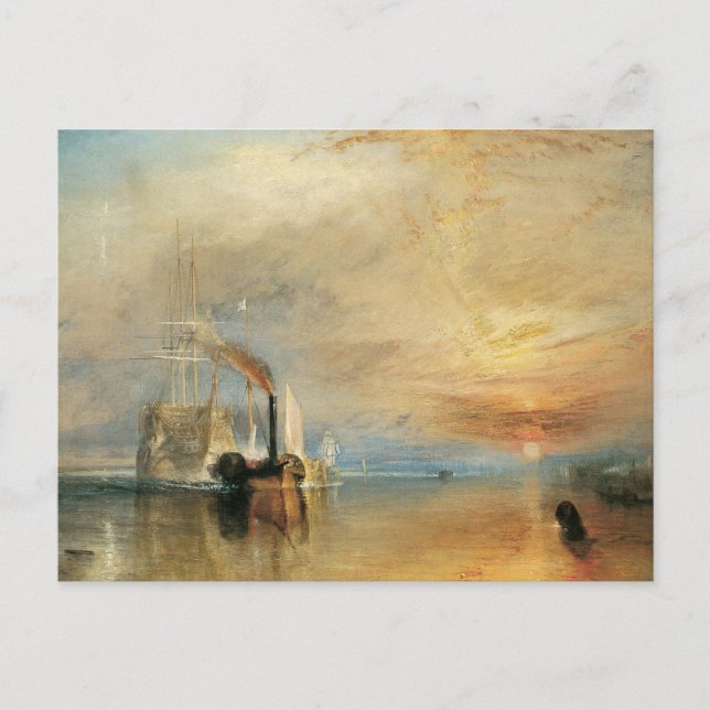 Fighting Temeraire by Joseph Turner, Maritime Art Postcard (Front)