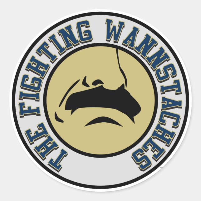 Fighting Wannstaches Small Stickers (Front)