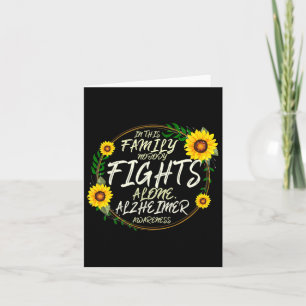 Fights Alone. Family Support. Alzheimerheimer Awar Card