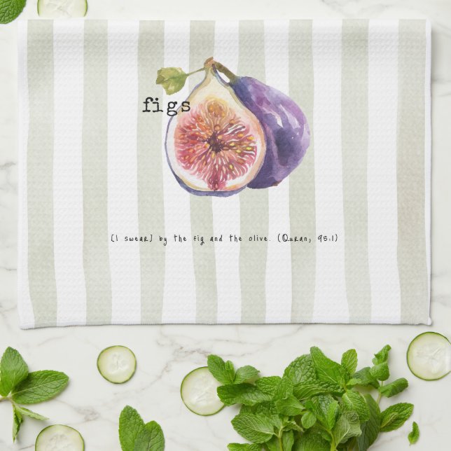 Figs - Quran Verse Kitchen Towel (Folded)