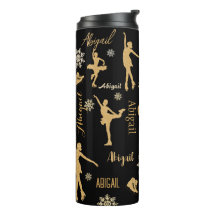 "Figue Skating" golden personalized silhouttes Mug