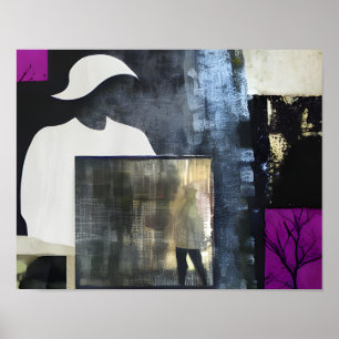 Figurative Abstract Collage Poster
