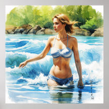 figurative water colour painting