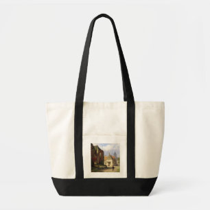 Figure before a Redbrick Church in a Dutch Town (o Tote Bag