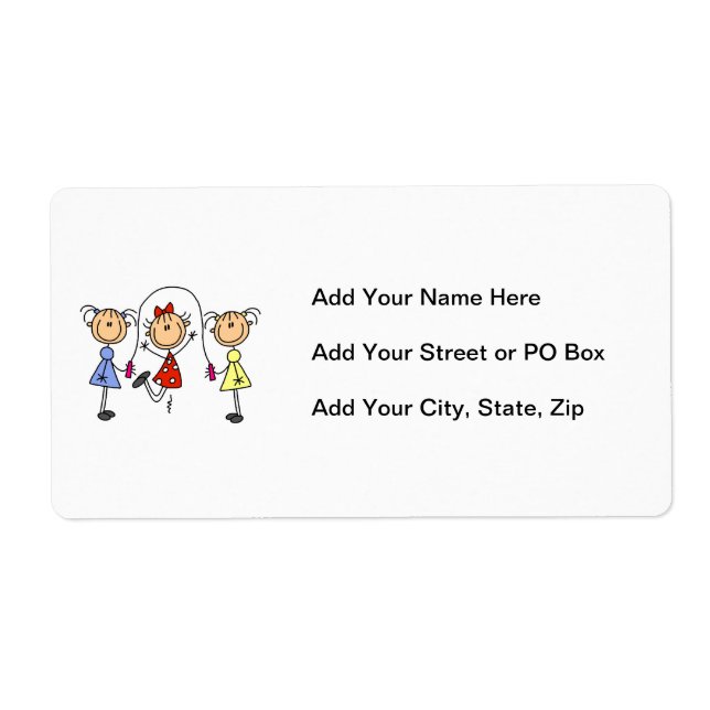 Figure de l'étiquette GIrls Corde de saut (Devant)