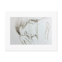 Figure Drawing Sketch Postcard