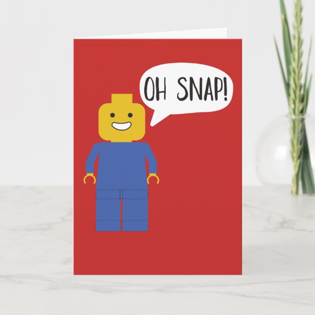 Figure en briques de construction Carte d'annivers (Devant)