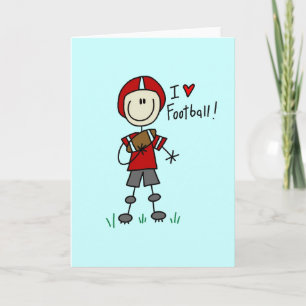 Figure I Love Football T-shirts and Gifts Stick Card
