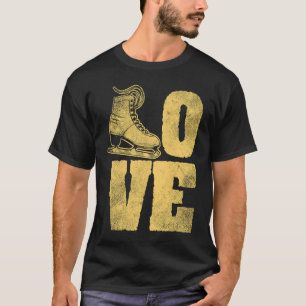 Figure Ice Skating Skates Winter Sport Love T-Shirt
