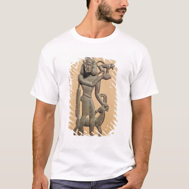 Figure of a man holding a monkey T-Shirt (Front)