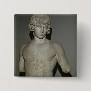 Figure of Antinous, after 130 AD 2 Inch Square Button