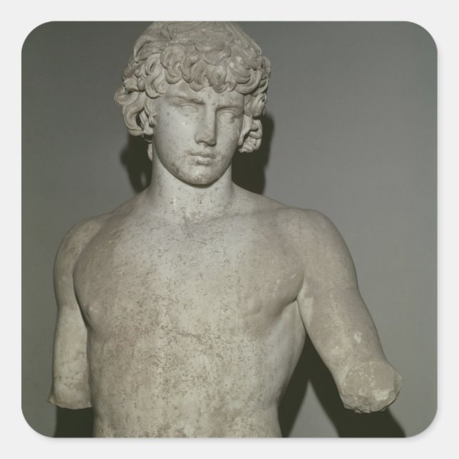 Figure of Antinous, after 130 AD Square Sticker (Front)