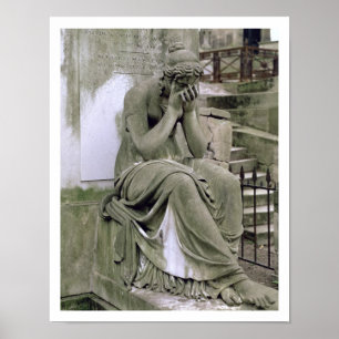 Figure of Grief, from the tomb of Pierre Gareau Poster