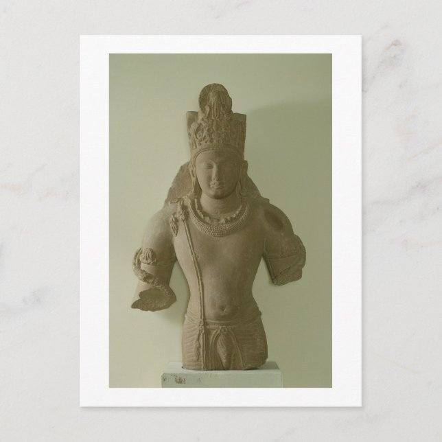 Figure of Lord Vishnu, Mathura (red sandstone) Postcard (Front)