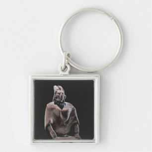 Figure of mayan seated king, from Isle ofJaina Keychain